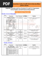 2024-25 Course Fees and Eligibility Guide | PDF | Academic Degree ...