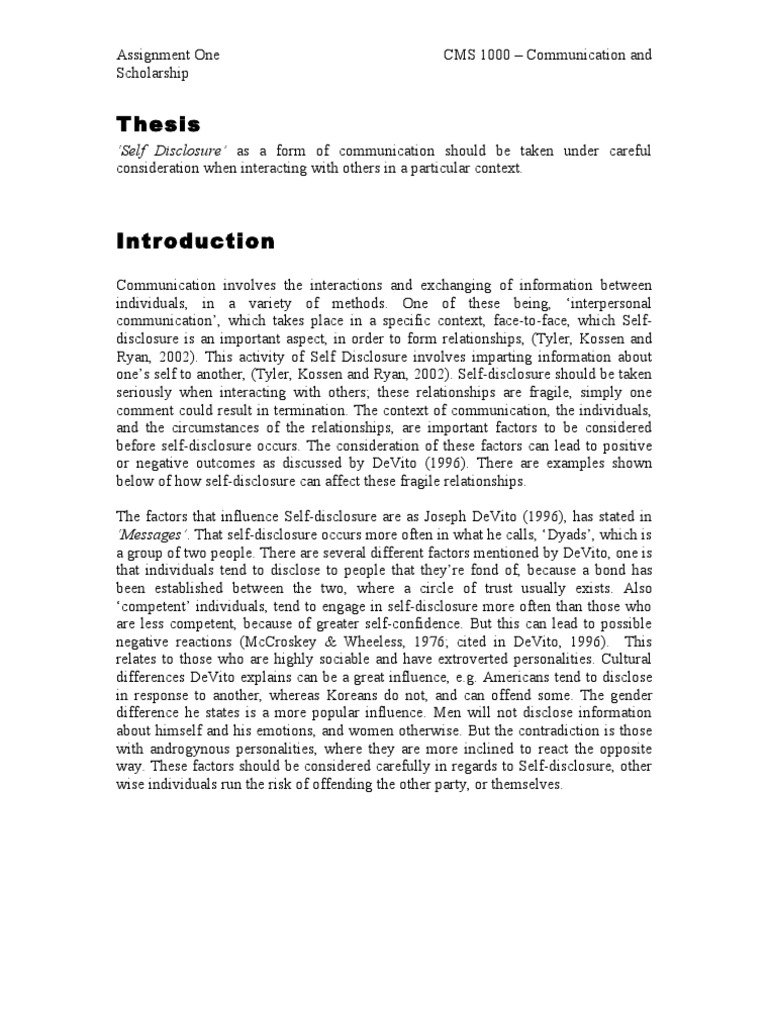 Essay Plan - Part B | PDF | Interpersonal Communication | Communication