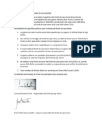 Acta de Apertura Del Fondo de Caja Menor