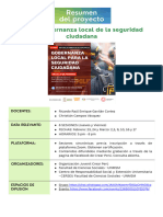 Curso Gobernanza Local de La Seguridad Ciudadana