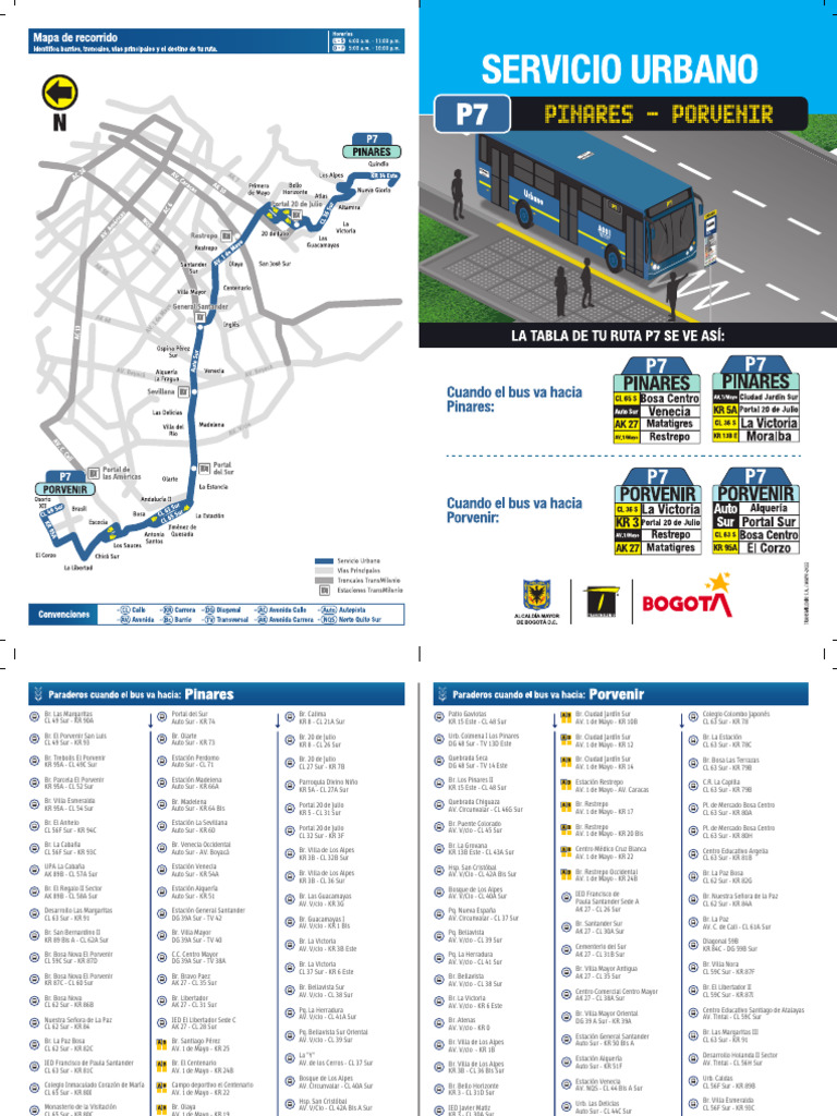 Rutas y Localizaciones en Bogotá | PDF