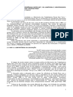 Reflexões Sobre as Experiências Entre Mst, Via Campesina e Universidades