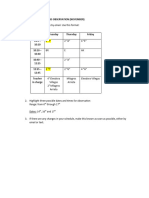 Scheduling First Class Observation