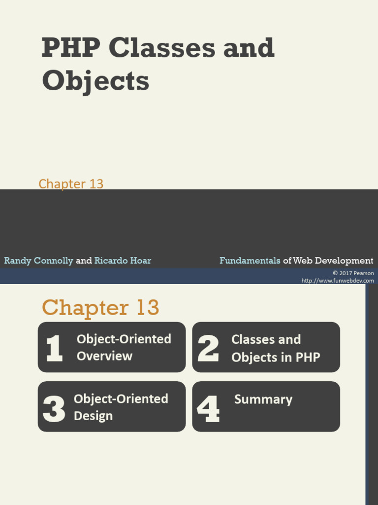 Chapter13 PHPClassesAndObjects 1 | PDF | Inheritance (Object Oriented ...