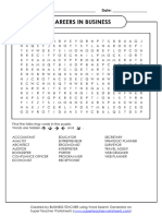Careers in Business Word Search