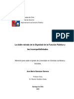 La Doble Mirada de La Dignidad de La Funcion Publica y Las Incompatibilidades