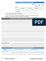 Formato Reporte de Incidencia Transporte