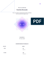 The Official EF SET Certificate™ - Camila Alvarado