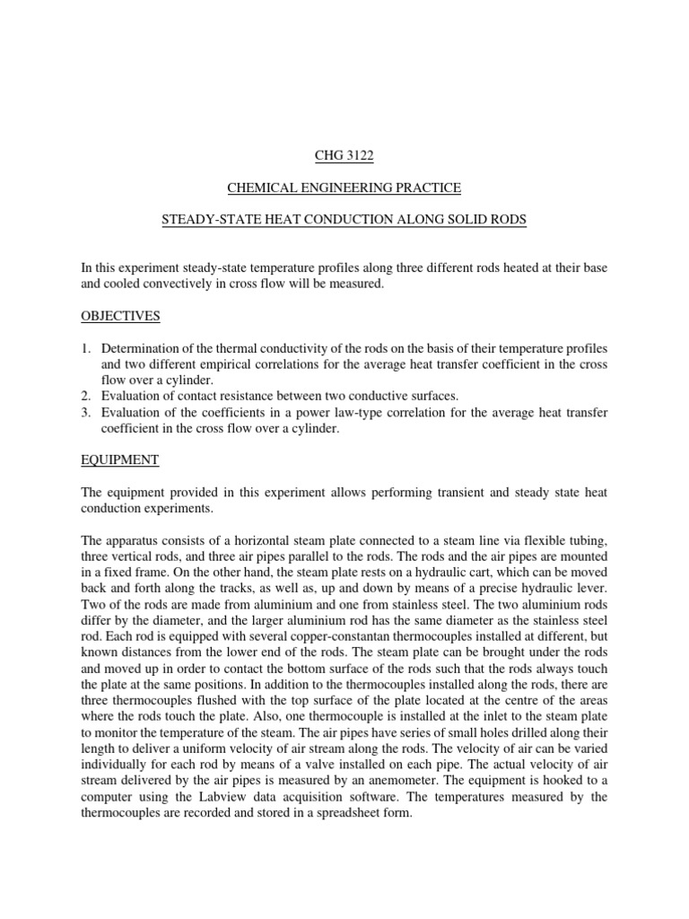 Steady-State Heat Conduction in Rods | PDF | Thermal Conduction | Heat ...