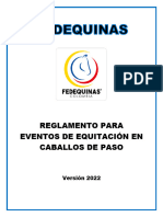 Versión 4 - REGLAMENTO PARA EVENTOS DE EQUITACIÓN EN CABALLOS DE PASO - FEDEQUINAS
