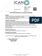 Relatório de Endoscopia Vias Aéreas Inferiores