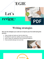 Writing Strategies I