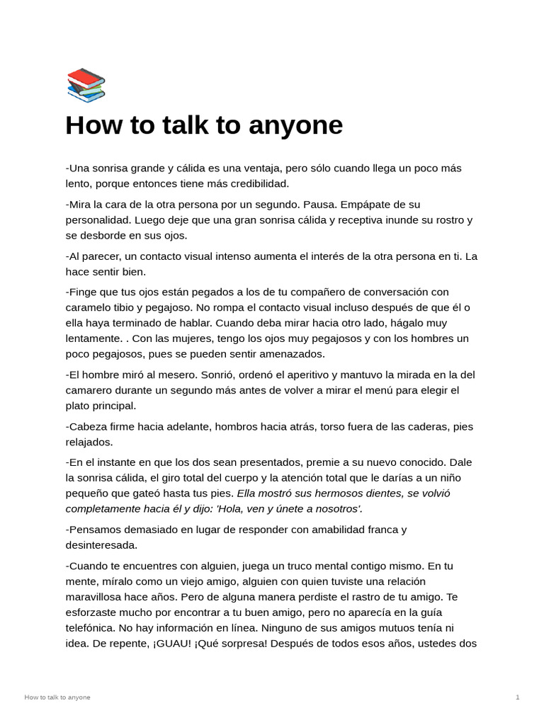 How To Talk To Anyone | PDF
