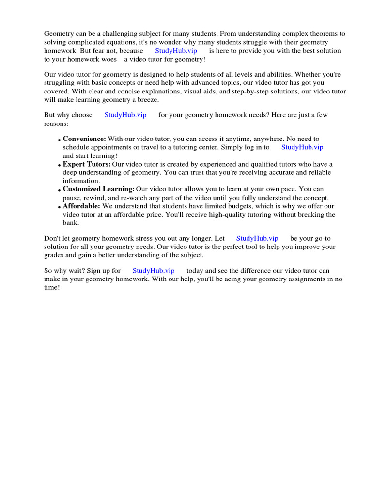 Homework Video Tutor Geometry | PDF | Geometry | Mathematics