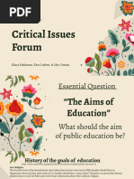 Edfd 459 Critical Issue Forum