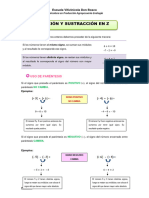 GUÍA N°2 ADICIÓN Y SUSTRACCIÓN DE NÚMEROS ENTEROS. SUMAS ALGEBRAICAS