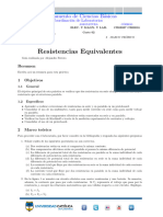 Laboratorio 4 Electricidad y Magnetismo - Resistencias Equivalentes