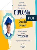 Certificado Diploma Preescolar con foto formal