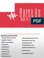 Bases de Datos de Sonidos