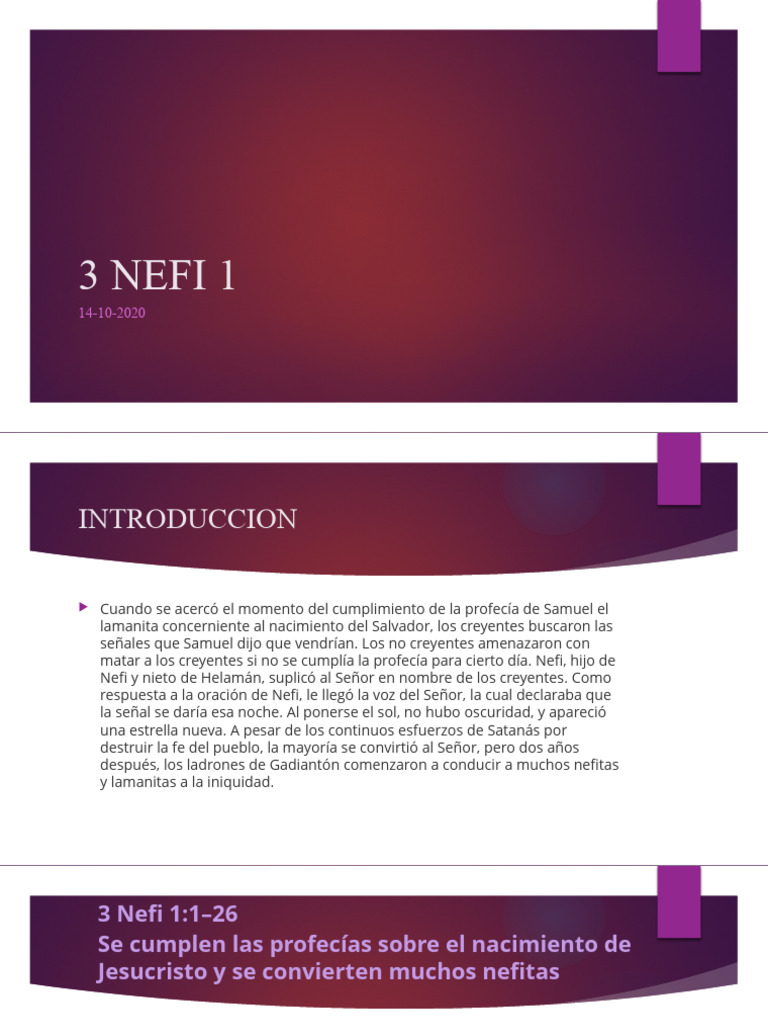 Conversión de nefitas en 3 Nefi 1 | PDF | Libro de Mormón | Creencia ...