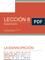 CIVIL. Lección 8. Emancipacion