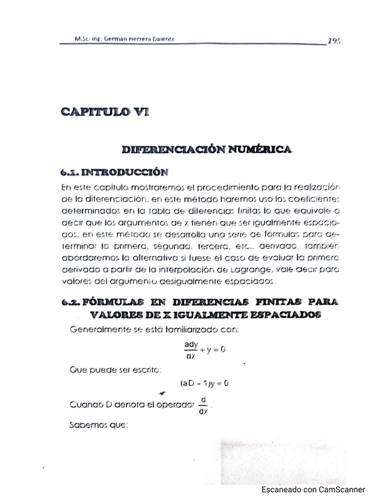 Diferenciación Numerica | PDF