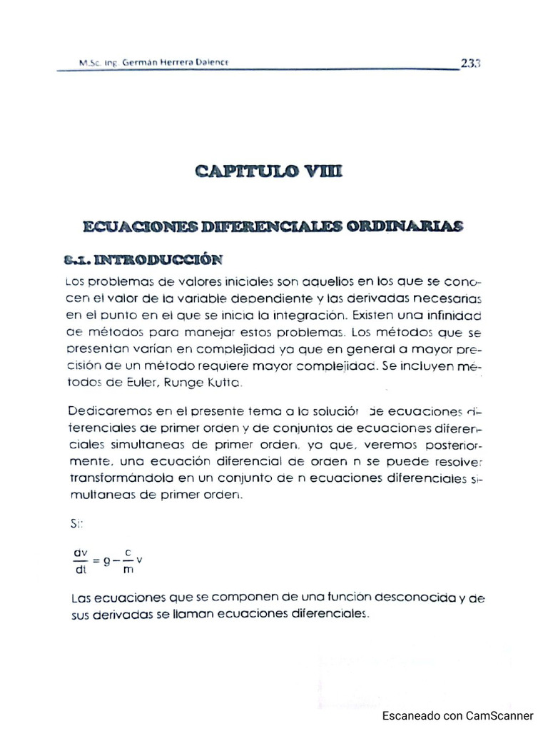 Ecuaciones Diferenciales Ordinarias | PDF