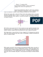 Segunda Lista para Avaliação - Fisica I