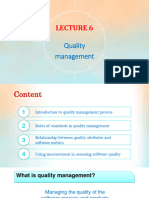 Lecture 6 - Quality management