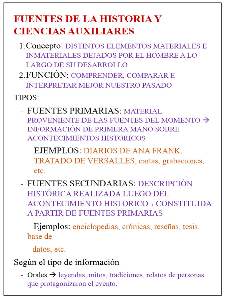 Fuentes Auxiliares de la Historia | PDF | Ciencias sociales