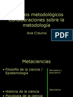 Aspectos metodológicos Consideraciones sobre la metodología