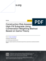 Construction Risk Assessment of High-Fill Subgrade