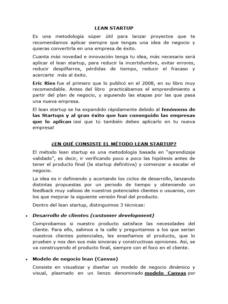 002 - Lean Startup | PDF | Lean Startup | Empresa de inicio