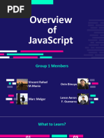 Group 1 - Overview of JavaScript