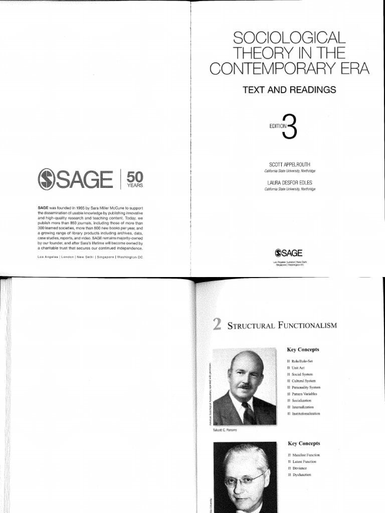 Sociological theory in the contemporary era third edition 3nbsped