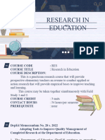 Action Research Subject Content1