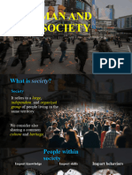 Lesson 9. Man and Society