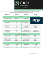 CAD Sketcher Shortcut Sheet 0.27.0 V1.0