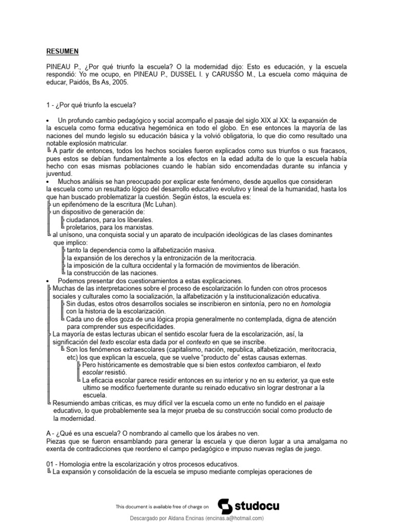 La Escuela: Orígenes y Funciones Sociales | PDF | Plan de estudios ...