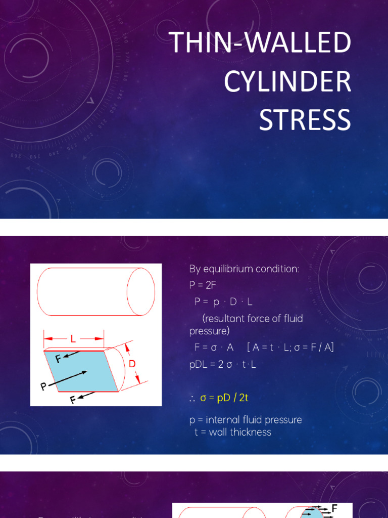 Thin Walled Pressure Vessel - PPSX | PDF