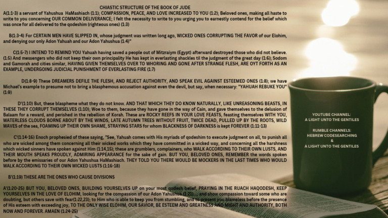 Chiastic Structure in Jude Analysis | PDF | Religious Belief And Doctrine