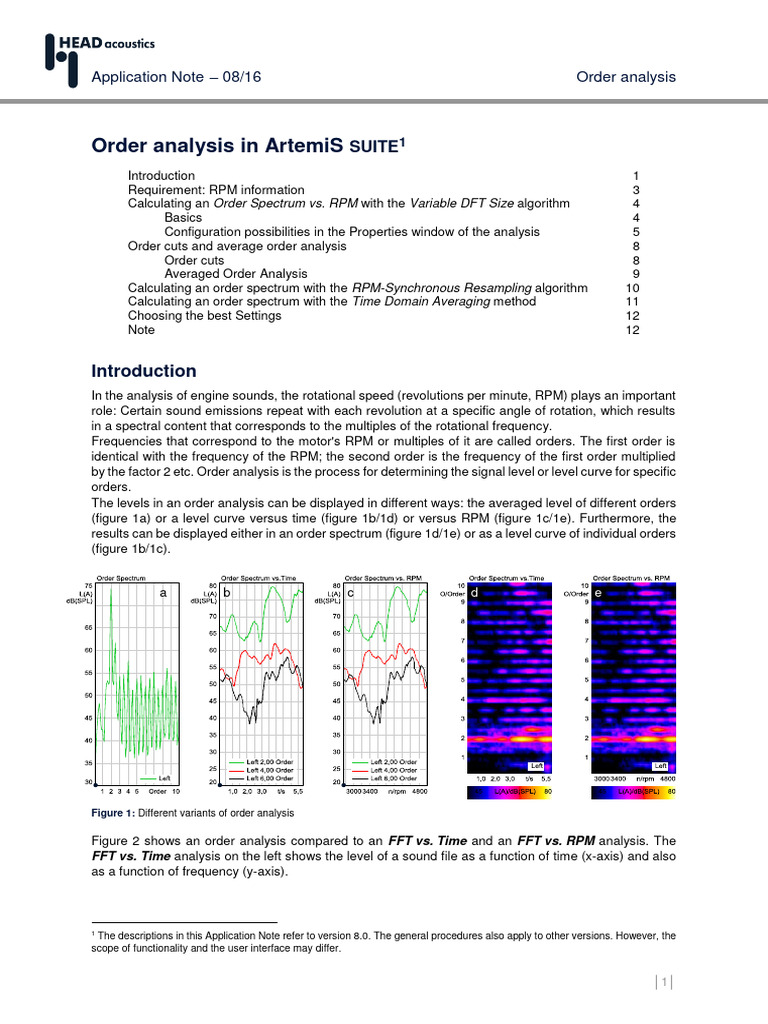 Order Analysis Techniques in ArtemiS SUITE | PDF | Discrete Fourier ...