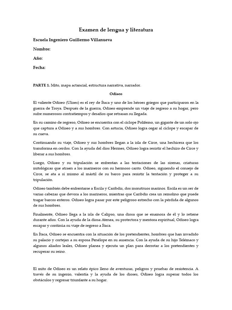 Temas para El Integrador | PDF | Odiseo | Odisea