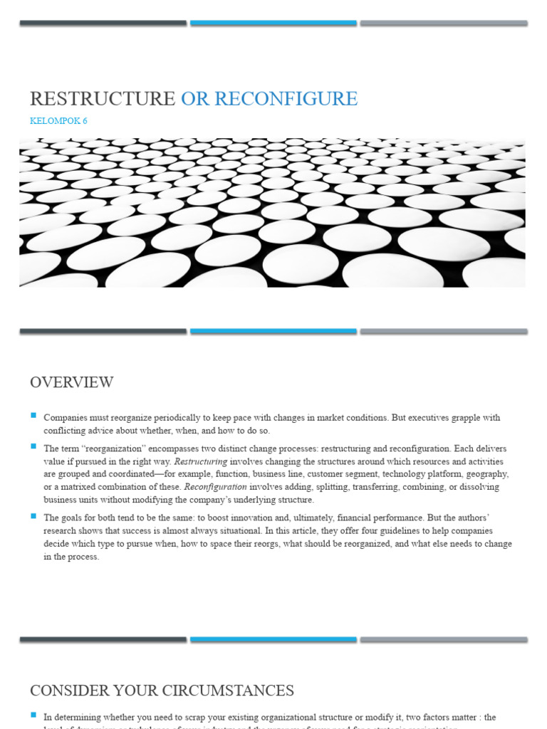 Rev. 2 RESTRUCTURE OR RECONFIGURE | PDF | Business Economics | Business