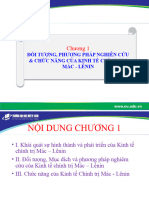 Chương 1: Đối Tượng, Phương Pháp Nghiên Cứu & Chức Năng Của Kinh Tế Chính Trị Mác - Lênin