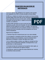 Investigacion Valuacion de Materiales