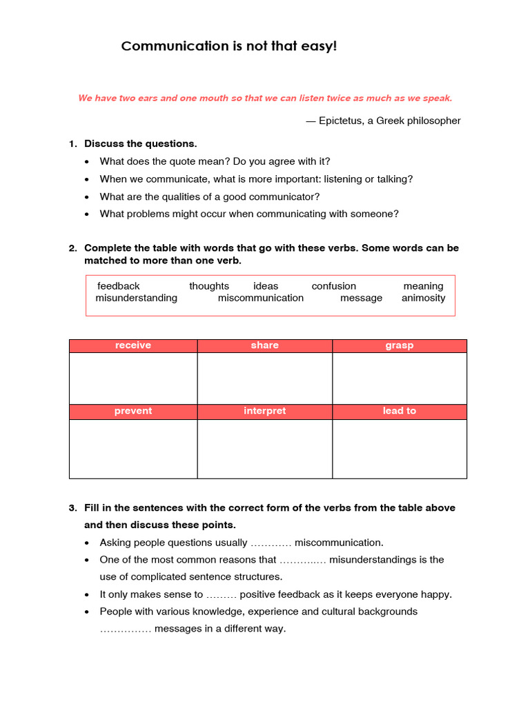 Challenges in Effective Communication | PDF | Communication | Cognitive ...