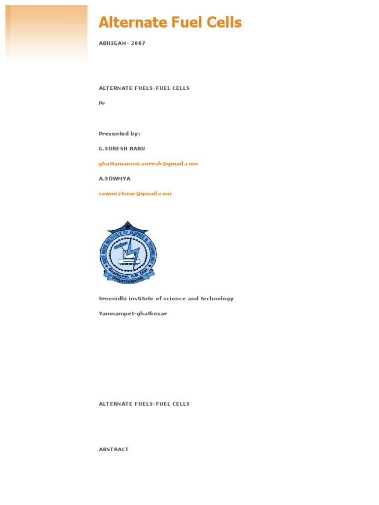 Fuel Cell Technology Overview and Applications | PDF | Fuel Cell | Fuels