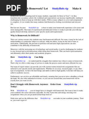 Homework Ideas for Year 7