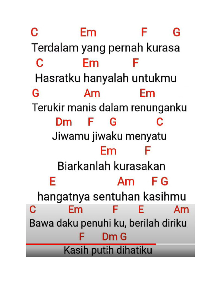 Chord Kasih Putih PDF